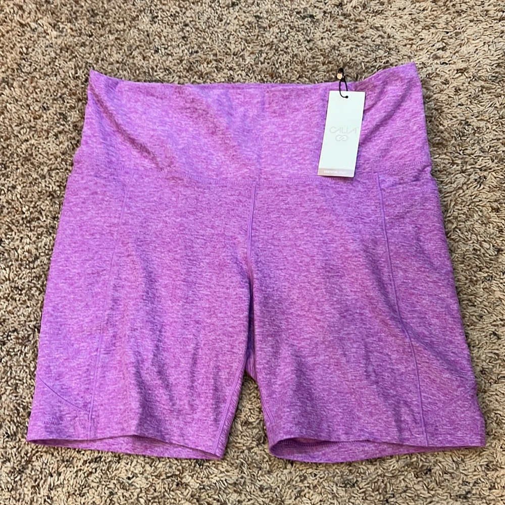 Calia High Rise Biker Shorts
